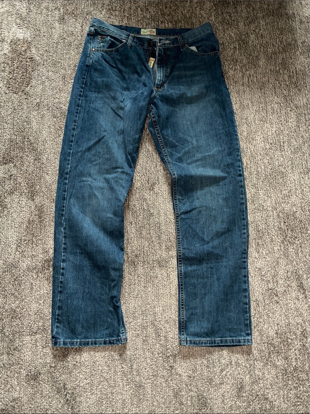 Wrangler Men's Dark Blue Straight-Leg Jeans 34x34
